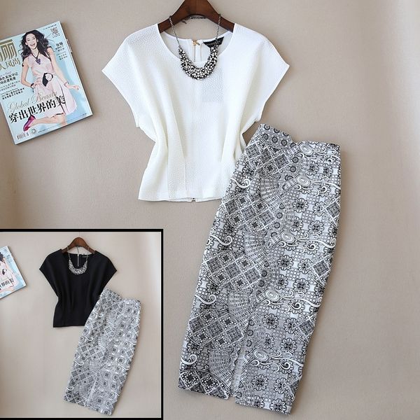 

piece will see new female fine upper shirt + skirt waist women's quality 02sf, White