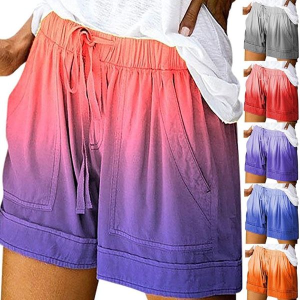 

fashion women high waist lace up shorts with pocket plus size xxxl, White;black