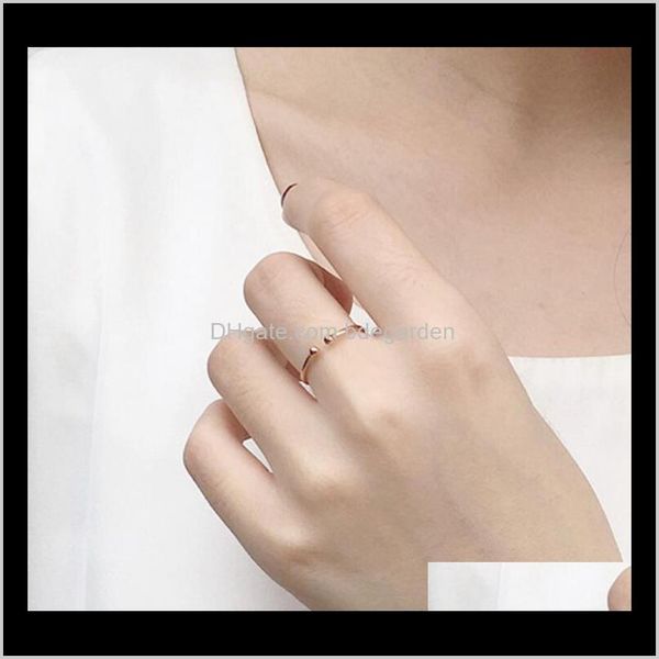 

jewelry s925 sterling sier for women open simple band rings fashion of drop delivery 2021 vf7yj, Silver