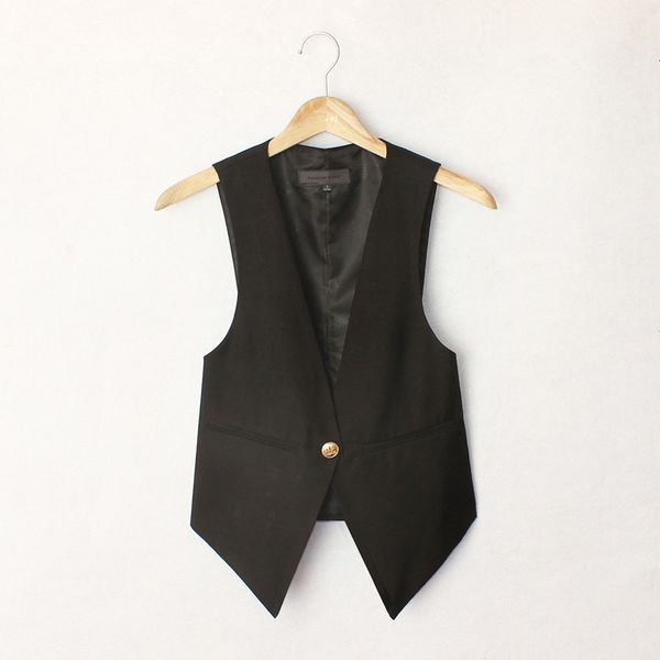 

women's jackets jackets plus size fashion women suit waistcoat casual short vest sleeveless slim ol work solid vests s-4xl blac q3xy, Black;brown