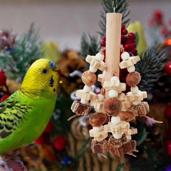 

bird toys birds parrot bite chew toy parrot swing fruit biting toys ladder supplies hanging string pet birds blocks