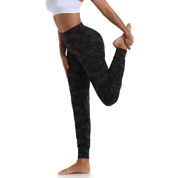 

quick-drying pants women's stretch 2021leggings fitness running gym sports pockets active pants training gym leggings, Black