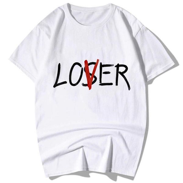 

casual short sleeve loser lover it inspired t shirt losers club harajuku bf t-shirts oversize women summer fashion t shirt, White