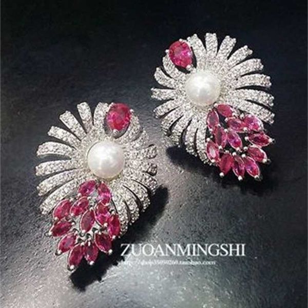 

noble crystral parl l lady's earing (2.8*2cm) ( gghhjjghj, Silver