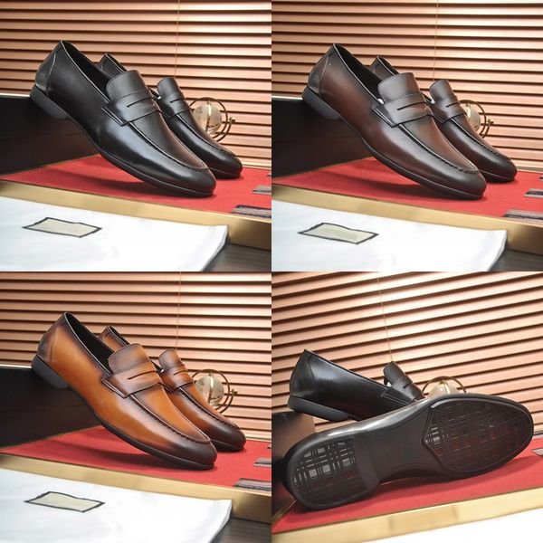 

fashion cow genuine leather men dress shoes pointed toe bullock oxfords shoes for man slip on designer mens business shoes, Black