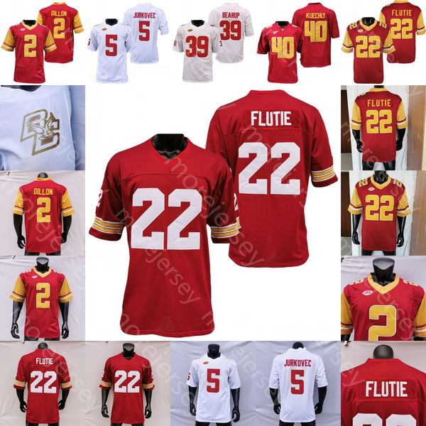 Maglia da football del Boston College NCAA Luke Kuechly Doug Flutie Phil Jurkovec Flowers Ezeiruaku Garwo III Jones Takacs DePalma Williams Gill Steele Dillon Ryan Raji