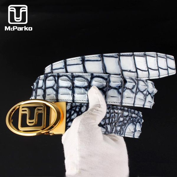 

belts mcparko original crocodile leather belt men luxury china style trouser waist for genuine high-end straps, Black;brown