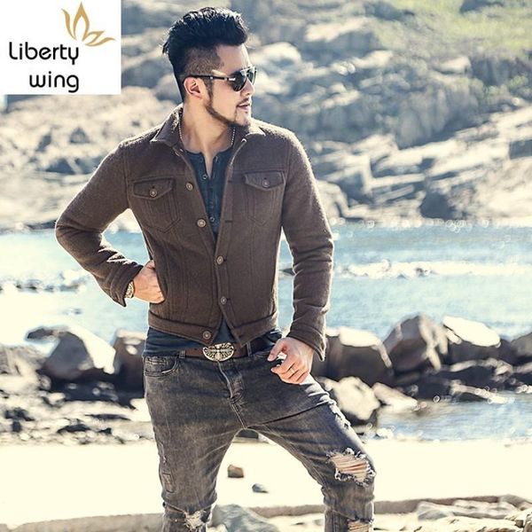 

men's fur & faux winter mens lining pu short slim fit coat single breasted motorcycle biker leather jacket warm outwear coats, Black