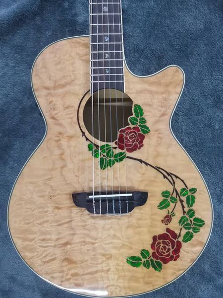 

custom lu na style acoustic guitar rosewood design with electronic