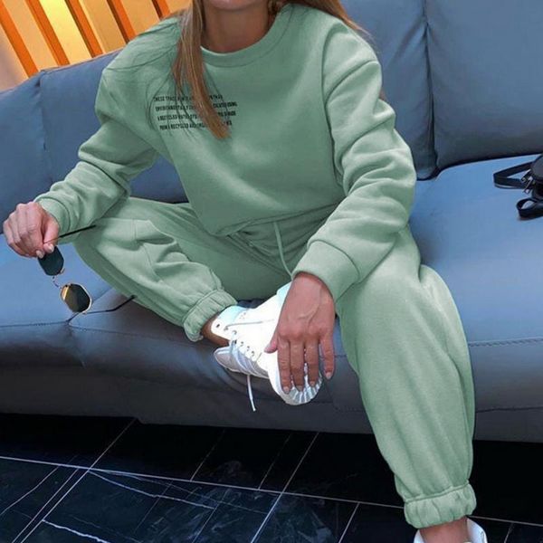 

women's sweaters letter print sports suits female fitness sportswear suit tracksuit 2021 oversize hoodie long sleeve+jogging pants, White;black