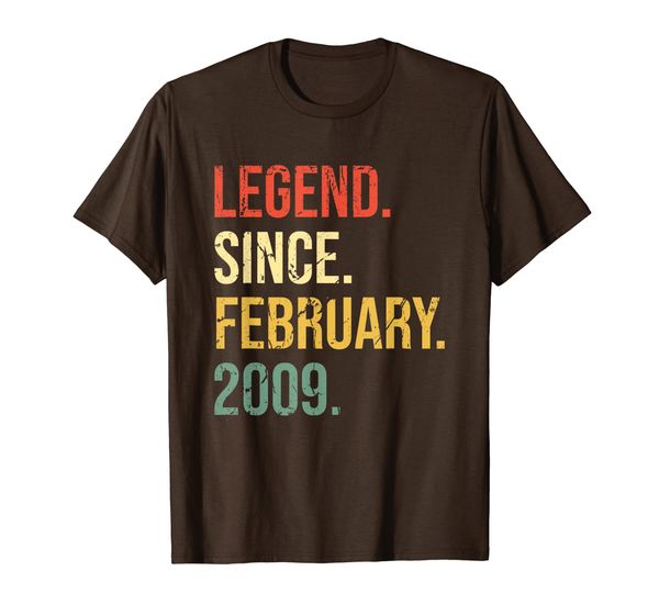 

vintage 11 years old gift shirt - legend since february 2009 t-shirt, White;black