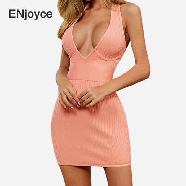 

casual dresses summer women dress knitted bodycon bandage deep v-neck sleeveless backless club party mini simple vestidos, Black;gray