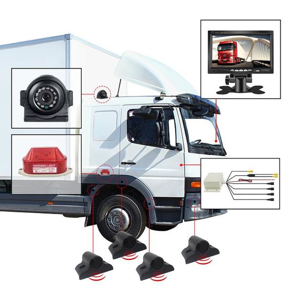 

car rear view cameras& parking sensors blind spot detection for truck left or right side available sensor with hd audio monitor voice alarm