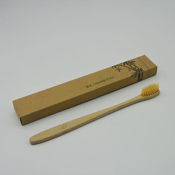 

3091 1pc wood color wood toothbrush brush eco-friendly toothbrush
