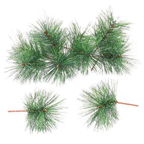 

artificial green pine needles branches small pine twigs stems picks for christmas arrangements wreaths decorations 60pcs