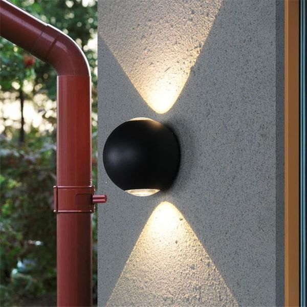 

thrisdar 6w outdoor waterproof wall lamp aluminum step balcony porch lamp villa garden corridor aisle down and up wall lights