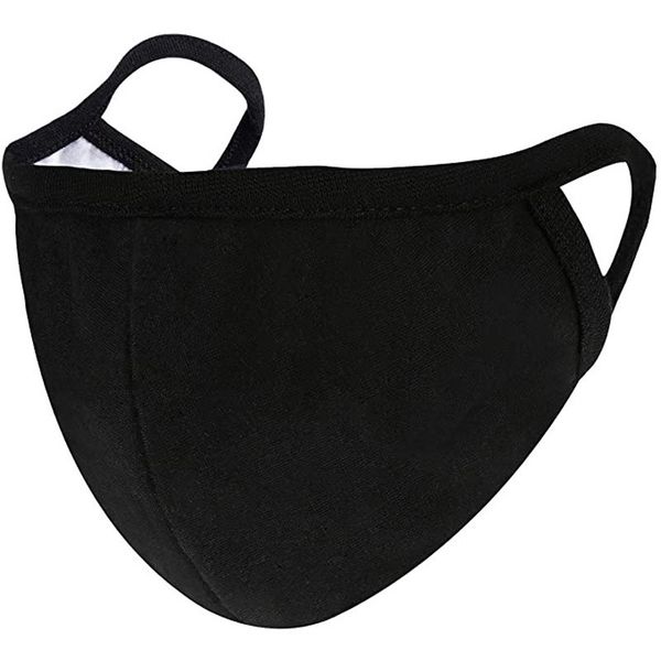 

pack 3 black cotton mask, adjustable for men and women, washable, reusable
