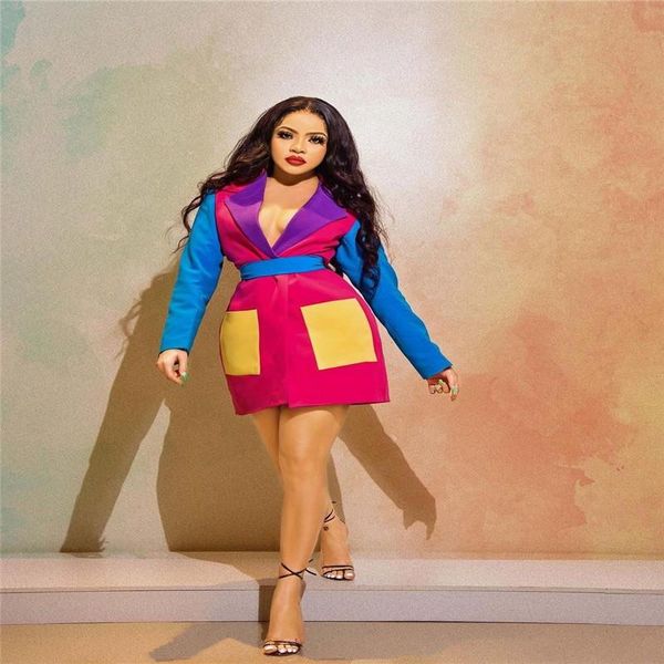 

women's trench coats deep v neck long sleeve t shirt tight office lady fashion casual top, Tan;black