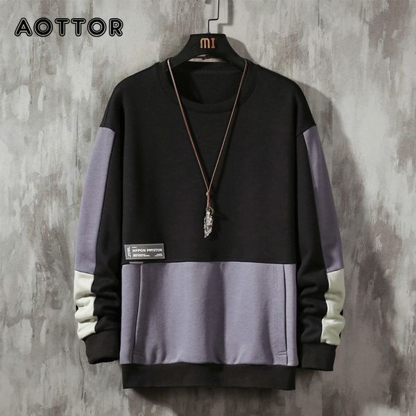 

2021 men's letter print sweatshirt male slim fit high street hoodies autumn winter pullover fashion new design plus size 5xl gksw, Black