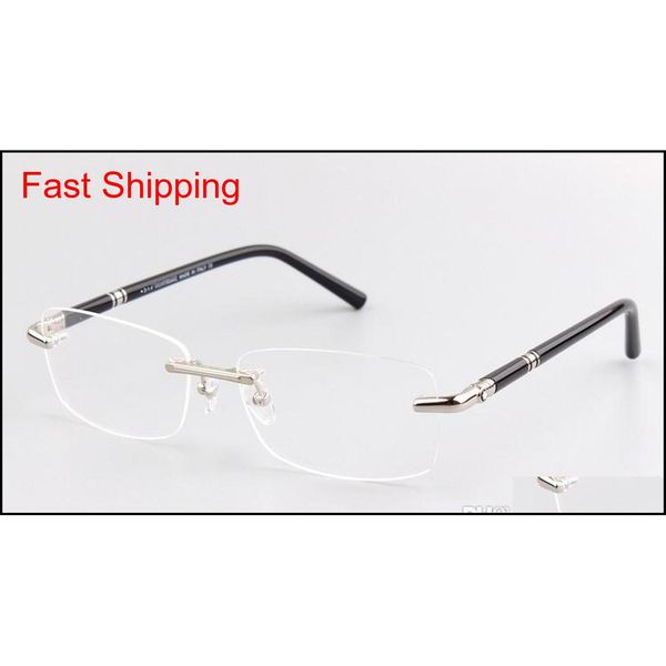 

mb brand men optical glasses frame mb476 rimless eyeglasses frames for men gold silver myopia glasses eyewear wi qyleiz bdebaby, Blue