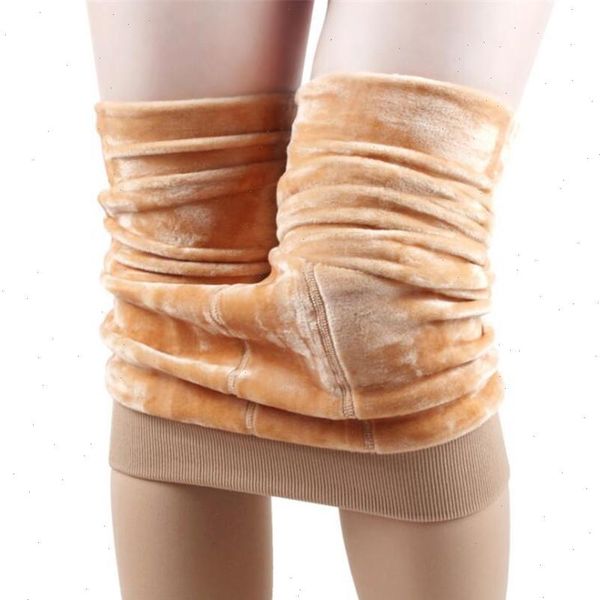 

yrrety trend knitting 2021 casual winter new high elastic thicken ladys warm pants skinny pants for women, Black