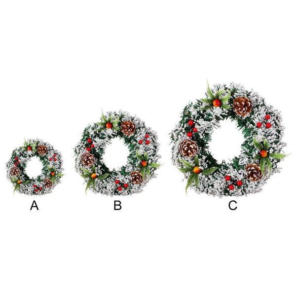 

artificial christmas wreath door wall hanging decorative ornament with pine cone berries gifts for xm qylnpw
