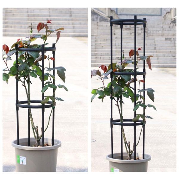 Outros suprimentos de jardim Planta quadro de escalada DIY Montagem de aço Obelisk de aço para o suporte de flor de ferro forjado ao ar livre