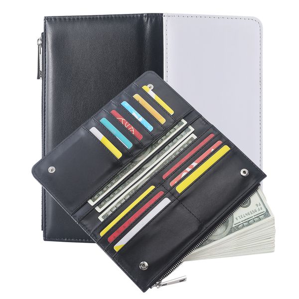 

sublimation wallet woman long clutch party favor single sided leather purse blank custom gifts for women or men