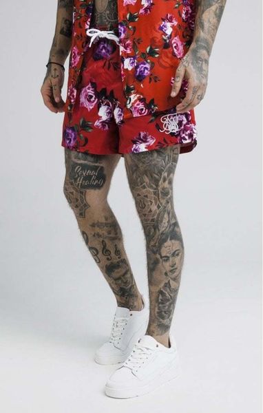

men's shorts siksilk standard swimming red, White;black