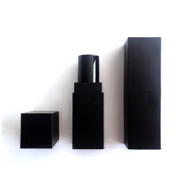 

storage bottles & jars wholesale spot square spray paint dumb red matte black lipstick tube bulk cargo lip gloss container packaging 20pcs/l