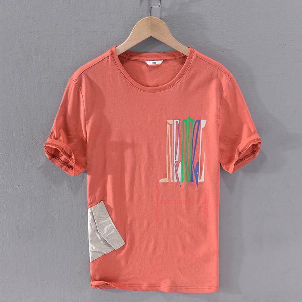 

2021 summer new brand trendy pocket linen shirt fashion wine red t-shirt for men loose casual t shirts male camiseta camisa dktb, White;black