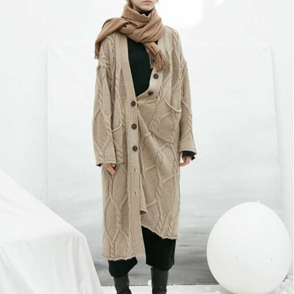 

women's sweaters sleeve khaki long sweater cardigan women jumper vintage oversize knitted autumn winter warm coat outwear wu04, White;black
