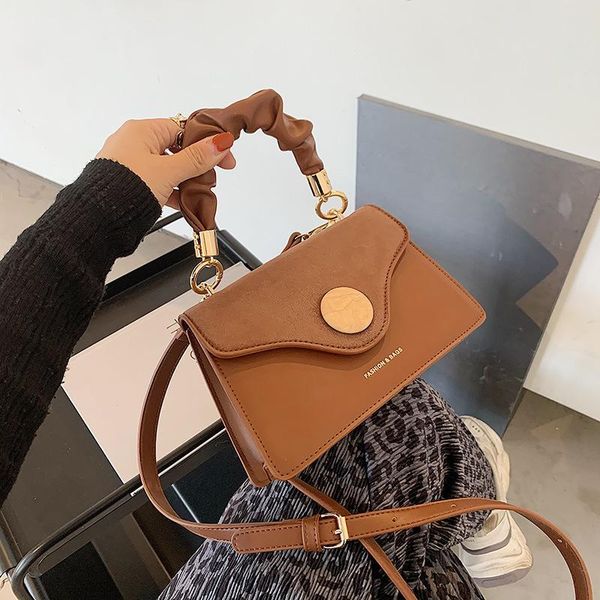 

senior new one-shoulder small air fashion fashion 2021 hundred handbag women's sloping bag square of sense bag kcgix