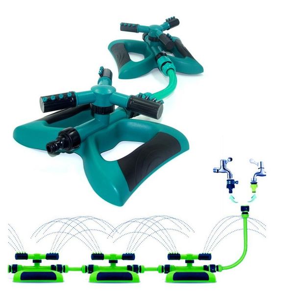 

watering equipments large three-prong 360-degree rotating tandem sprinkler, garden lawn sprinkler irrigation and bridge maintenance
