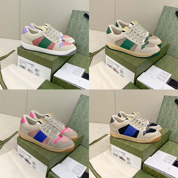 

fashion designer shoes men and women sneakers loafers luxury g low cut casual flat shoe outdoor 01, Black