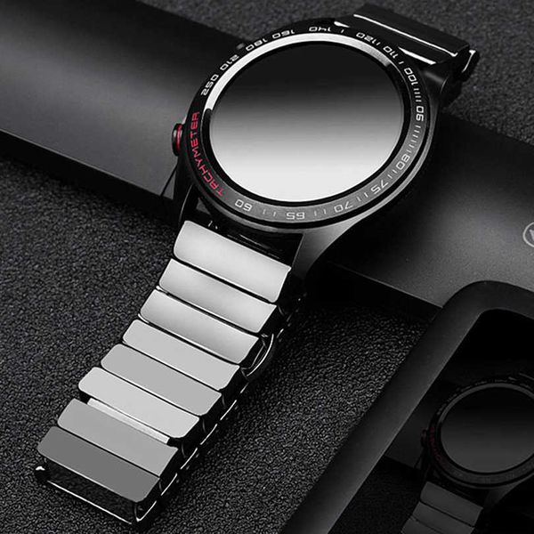 Correias de pulso de cerâmica para Huawei Watch GT / GT2 2 Pro 46mm 2E Smart Watch Band 20mm 22mm Band Faixa para Samsung Galaxy 42mm 46mm S3 H0915