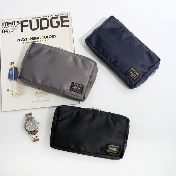 

2021 new head porter japanese small zipper bag fashion simple bag nylon wash student mini wallets youth purse card holder, Red;black