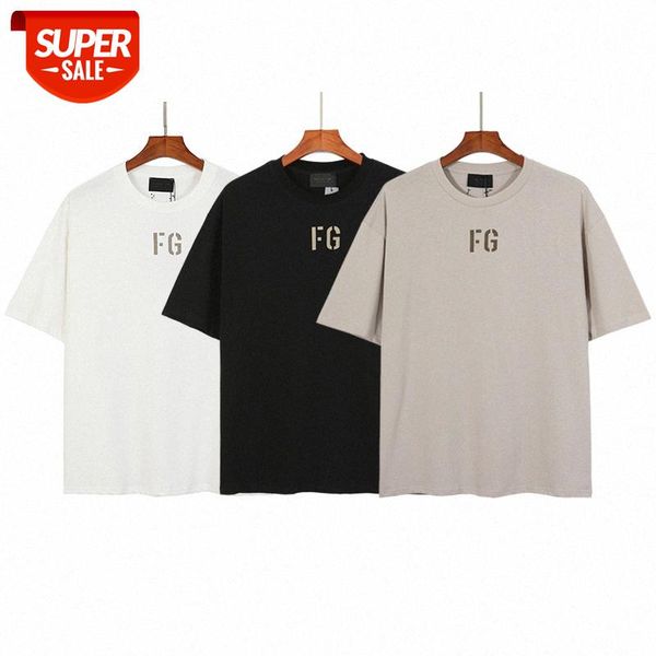 

fog flocking fg letters round neck pullover short sleeves #oa0p, White;black