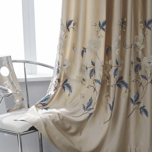 

curtain & drapes minimalist high-precision embroidered curtains for living dining room bedroom luxury