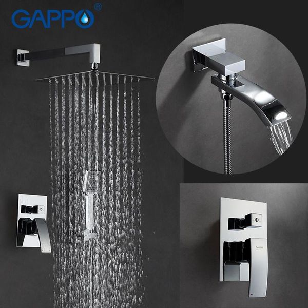 

gappo shower faucet bathroom rainfall shower faucets mixer concealed rain bath taps bathtub rian mixer taps system