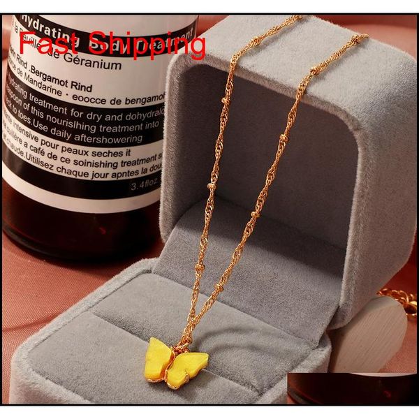 

2020 ins butterfly necklace women pendant necklaces fashion jewelry gift for girls jllkdn bdedome, Silver