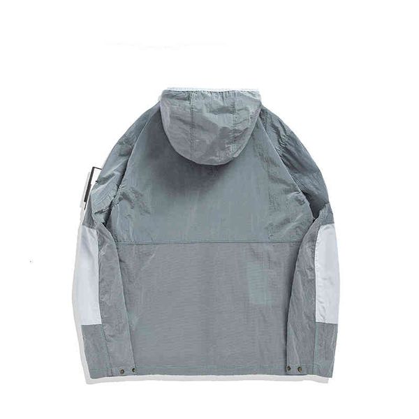 

men's jackets spring and autumn thin jacket fashion brand casual coat windbreaker metal nylon material hooded 1915 odtl, Black;brown