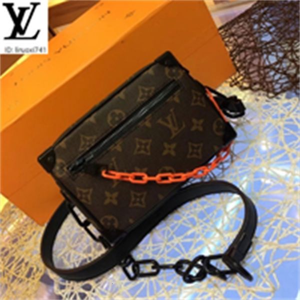 

brand designer luxury xjc9 m44480 new mini box bag chain bag women handbags iconic bags handles shoulder bags totes cross body bag clutc, Red;black