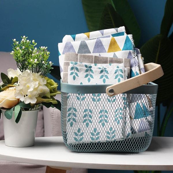 

storage baskets portable iron wire picnic basket vegetable grocery organizer food fruit holder