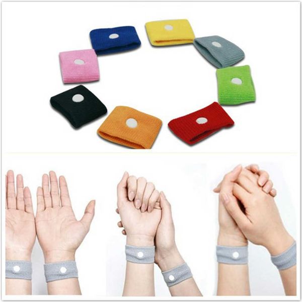 

anti nausea wrist support sports cuffs safety wristbands carsickness seasick anti motion sickness motion sick wristband bracelets, Red;brown