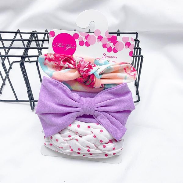 

hair accessories 3pcs/lot cute polka dot printed cross headband baby headwear cartoon flower horn band for accessories1, Slivery;white