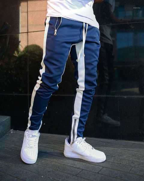

running pants mens joggers casual fitness men sportswear tracksuit bottoms skinny sweatpants trousers black gyms jogger track pants1, Black;blue