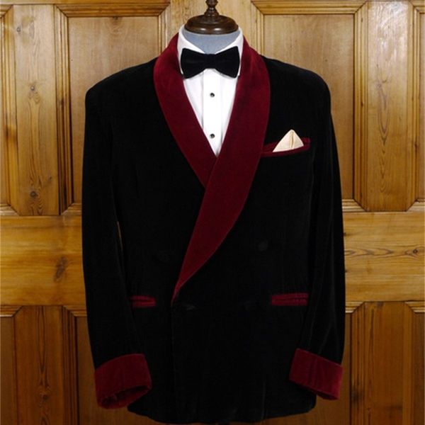 

men's suits & blazers late winter for men in black velvet, the latest design groom's wedding dress blazer (one piece) h29e, White;black