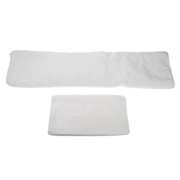 

towel 2pcs towels set simple soft pure white cotton bath drying washcloth for el home use