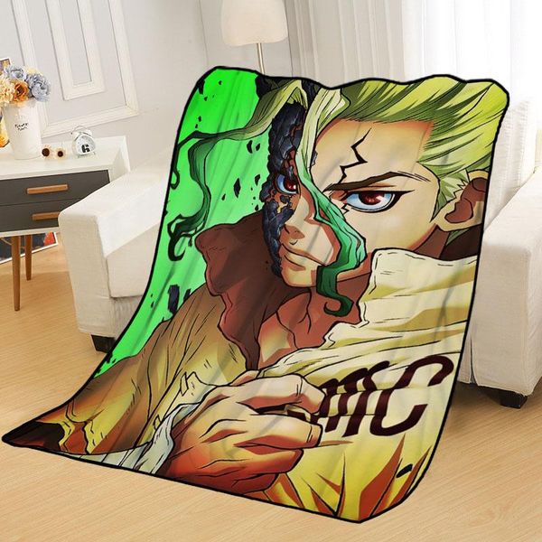 

blankets custom dr stone for beds throw blanket soft summer anime travel
